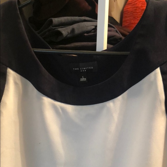 THE LIMITED Navy & White Sleeveless Top - Picture 2 of 2